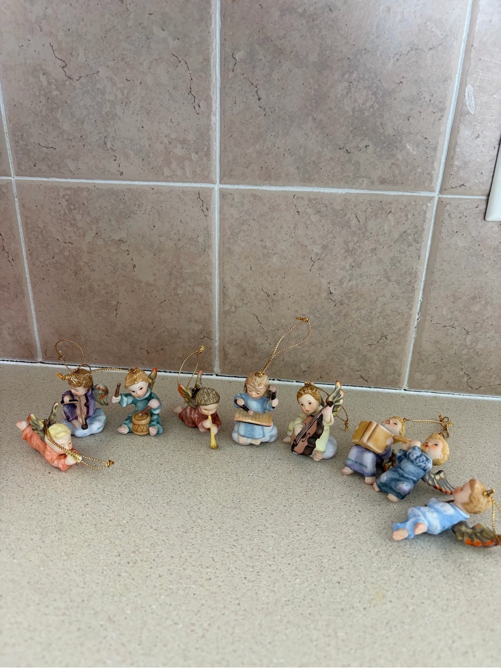 vintage Goebel Berta Hummel miniature porcelain angel ornaments